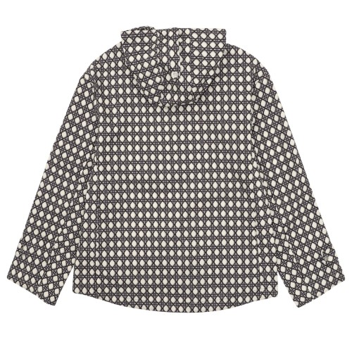 Dior New Half Zipper Diamond Grid Hoodie