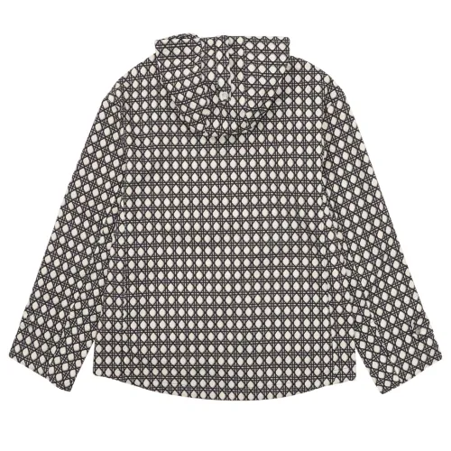 Dior New Half Zipper Diamond Grid Hoodie