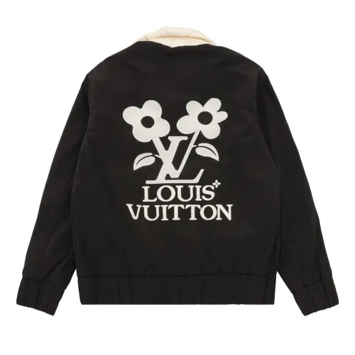 Louis Vuitton Fashion Knitted Twisted Flower Splicing High Collar Jacket Coat