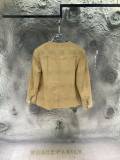 Louis Vuitton New Fashion Couple Turquoise Button Collarless Jacket Coat