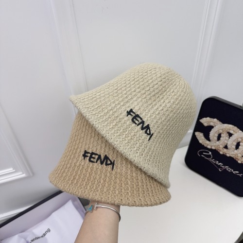 Fendi Fashion Couple Simple and Versatile Fisherman's Hat