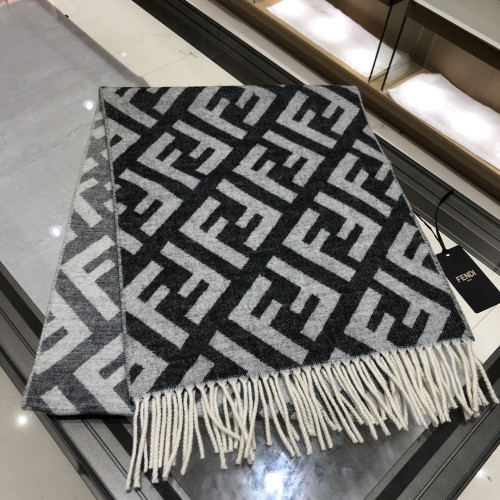 Fendi New Fashion Big F Gradient Double Sided Cashmere Scarf Size: 35 * 190 CM