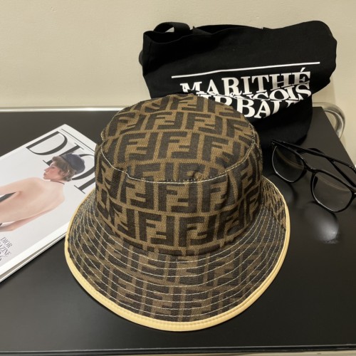 Fendi Fashion Versatile Vintage Letter Fisherman's Hat