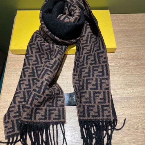 Fendi Fashion Classic FF Jacquard Cashmere Scarf Size: 30 * 165 CM