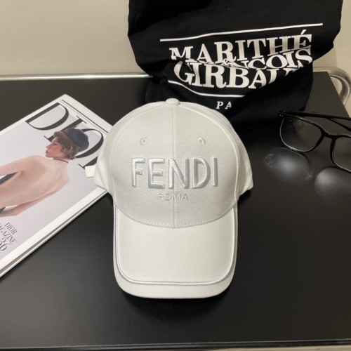 Fendi Fashion Couple Versatile Embroidered Logo Baseball Hat