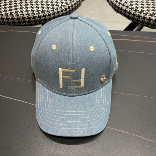 Fendi Fashion Couple Versatile Embroidered Logo Cowboy Baseball Hat