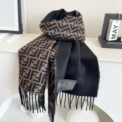 Fendi Fashion Classic Old Flower FF Word Cashmere Scarf Size: 35 * 180 CM