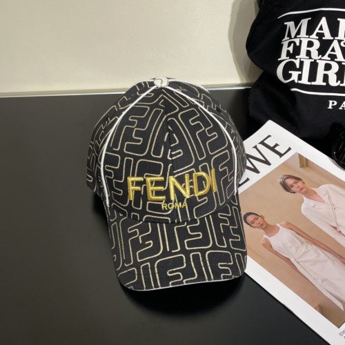 Fendi Fashion Couple Versatile Embroidered Logo Baseball Hat