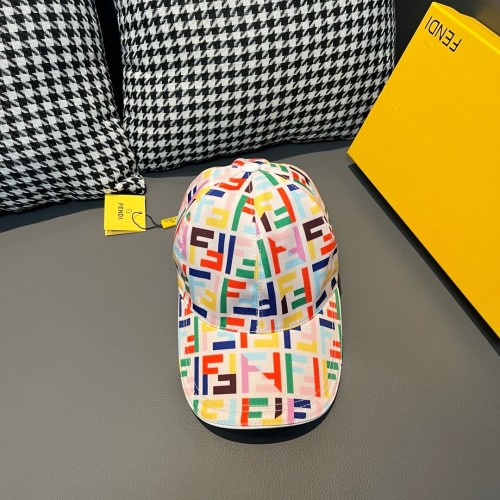 Fendi New Fashion Double F Jacquard Baseball Hat Couple Casual Duck Tongue Hat