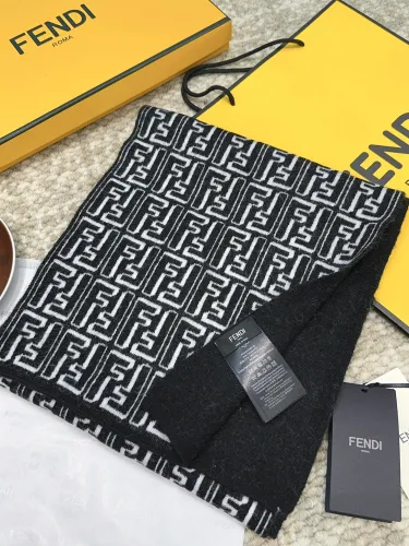 Fendi New Classic Vintage FF Cashmere Scarf Size: 30 * 182 CM