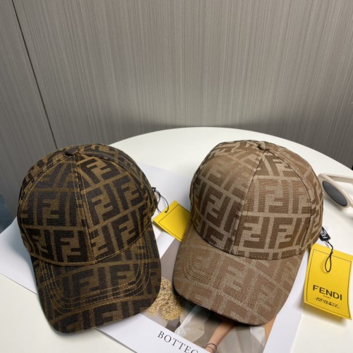 Fendi New Double F Jacquard Baseball Hat Couple's Casual Duck Tongue Hat