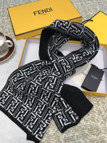 Fendi New Classic Vintage FF Cashmere Scarf Size: 30 * 182 CM