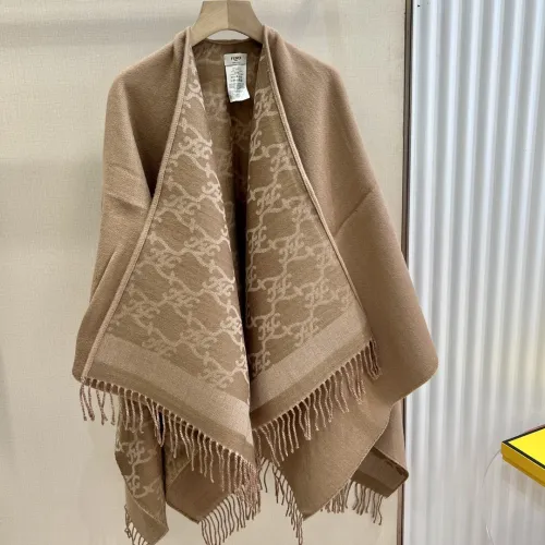 Fendi Fashion Double sided Cape Cashmere Shawl