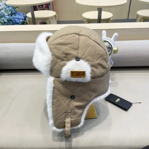 Fendi New Cold Cap Warm Ear Protection Ski Hat Couple's Plush Thick Lei Feng Hat