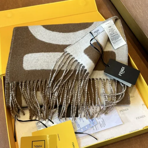 Fendi New Logo Jacquard Color Blocked Wool Scarf Size: 33 * 185 CM
