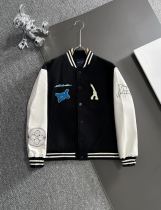 Louis Vuitton Unisex New Fashion Towel Embroidered Splicing Baseball Jacket