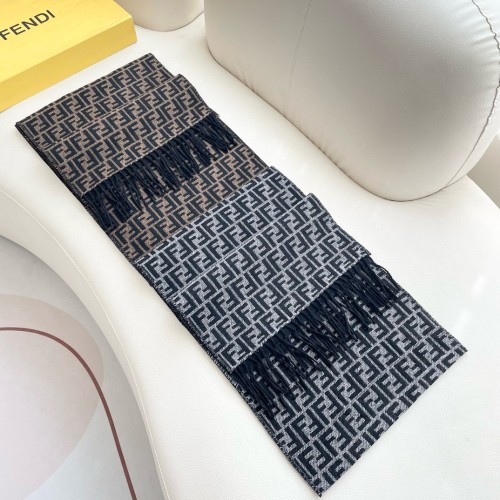 Fendi Fashion Classic Old Flower FF Word Cashmere Scarf Size: 35 * 180 CM