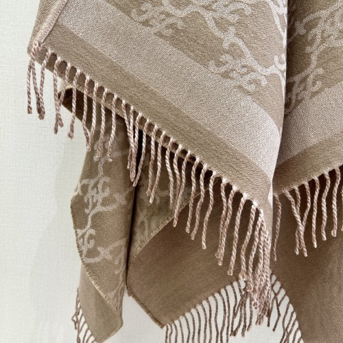 Fendi Fashion Double sided Cape Cashmere Shawl