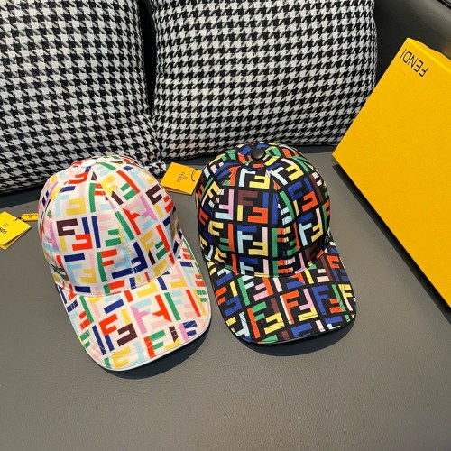 Fendi New Fashion Double F Jacquard Baseball Hat Couple Casual Duck Tongue Hat