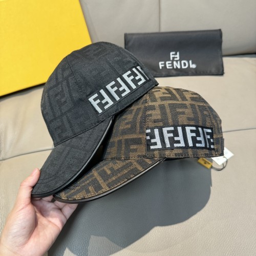 Fendi New Retro Double F Jacquard Baseball Hat Couple's Casual Duck Tongue Hat
