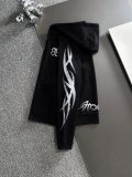 Balenciaga Couple New Handwritten Letter Printed Velvet Zipper Jacket