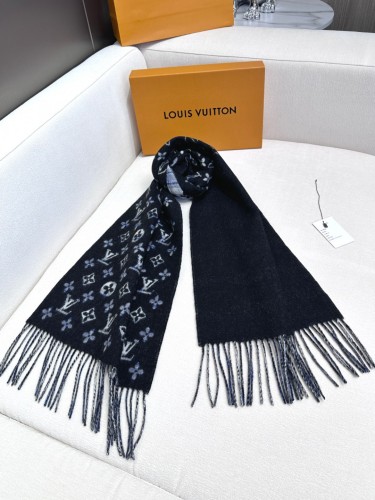 Louis Vuitton Unisex Classic Logo Jacquard Cashmere Scarf Size: 32x200 CM