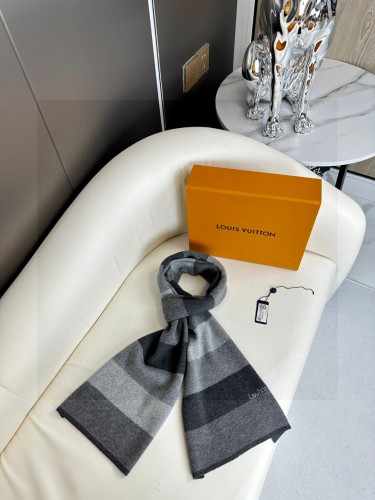 Louis Vuitton Unisex Classic Striped Cashmere Scarf Size: 32x180 CM