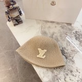 Louis Vuitton New Versatile Unisex Embossed Vintage Leather Baseball Hat