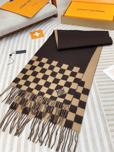 Louis Vuitton New Classic Checkered Cashmere Scarf Size: 30 * 180 CM