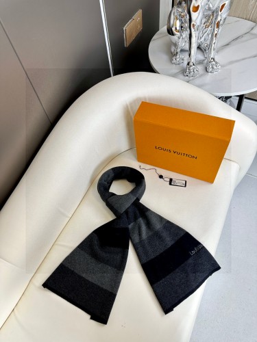 Louis Vuitton Unisex Classic Striped Cashmere Scarf Size: 32x180 CM