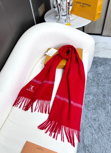 Louis Vuitton Unisex Classic Embroidered Logo Tassel Scarf Size: 35 * 180 CM