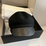Louis Vuitton New Fashion Woolen Octagonal Hat Women's Woolen Duck Tongue Hat 57CM