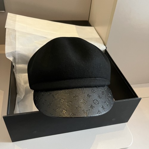 Louis Vuitton New Fashion Woolen Octagonal Hat Women's Woolen Duck Tongue Hat 57CM