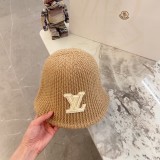 Louis Vuitton New Versatile Unisex Embossed Vintage Leather Baseball Hat