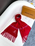 Louis Vuitton Unisex Classic Embroidered Logo Tassel Scarf Size: 35 * 180 CM