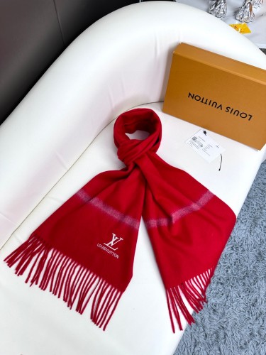Louis Vuitton Unisex Classic Embroidered Logo Tassel Scarf Size: 35 * 180 CM