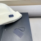 Prada New Classic Versatile Solid Color Knitted Hat Couple Retro Cold Hat