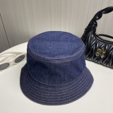 Prada New Triangle Logo Washed Cowboy Casual Fisherman's Hat