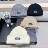 Prada New Classic Versatile Solid Color Knitted Hat Couple Retro Cold Hat