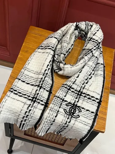 Chanel Fashion Versatile Checkered Cashmere Scarf 30 * 180 CM