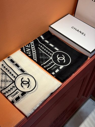 Chanel Fashion Versatile Jacquard Cashmere Scarf 100 * 200 CM