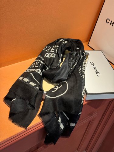 Chanel Fashion Versatile Jacquard Cashmere Scarf 100 * 200 CM