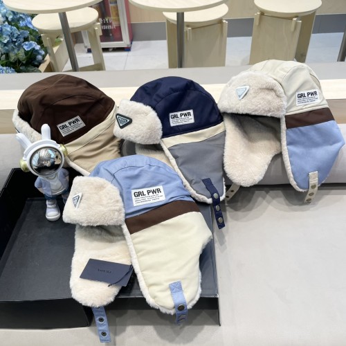Prada New Fashion Lei Feng Hat Couple's Versatile Warm Ear Protection Cotton Hat