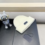 Prada New Classic Versatile Solid Color Knitted Hat Couple Retro Cold Hat