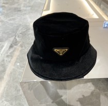 Prada Fashion Classic Metal Triangle Logo Fisherman's Hat