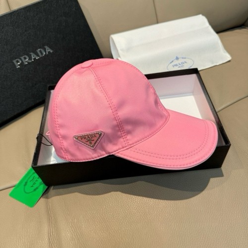 Prada Fashion Classic Inverted Triangle Metal Logo Baseball Hat 56 CM