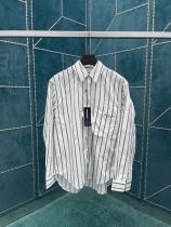 Dior New Classic Embroidered Christian Dior Couture Striped Casual Shirt