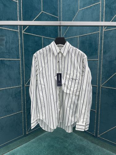 Dior New Classic Embroidered Christian Dior Couture Striped Casual Shirt