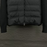Moncler New Knitted Splicing Letter Logo Couple's Hooded Down Jacket