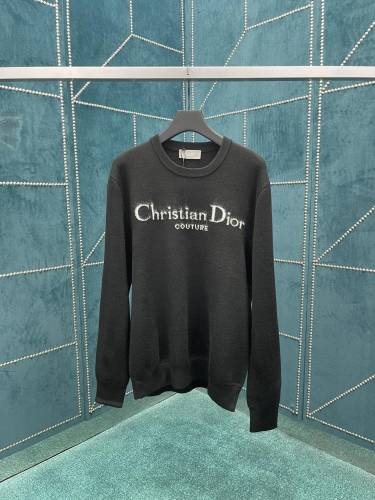 Dior New Fashion Christian Dior Couture Jacquard Round Neck Wool Sweater